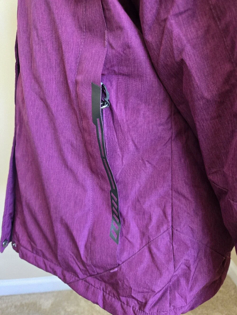 Wantdo Ski Jacket Womens L Plum Purple Full Zip